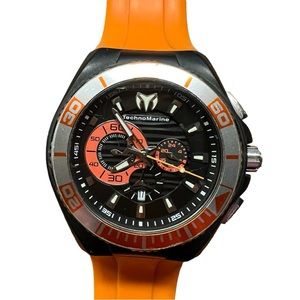 Technomarine Men's 112011 Cruise Locker Watch w/ orange rubber strap